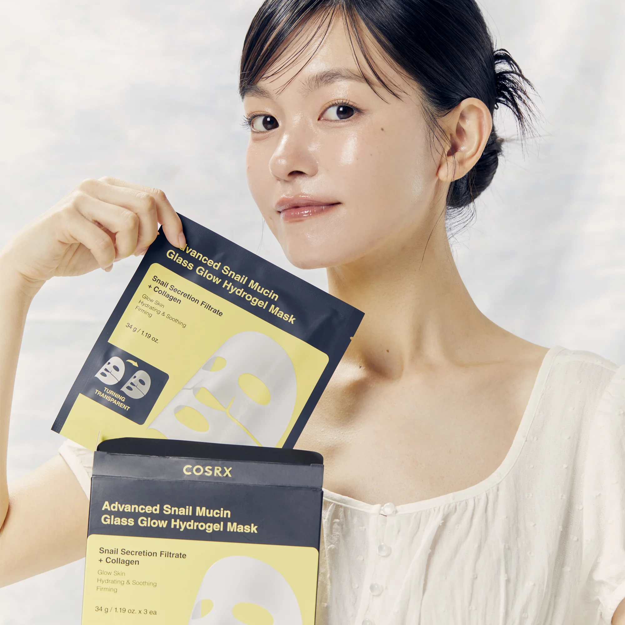 COSRX Advanced Snail Glass Glow Hydrogel Mask 1 Piece - Image 3