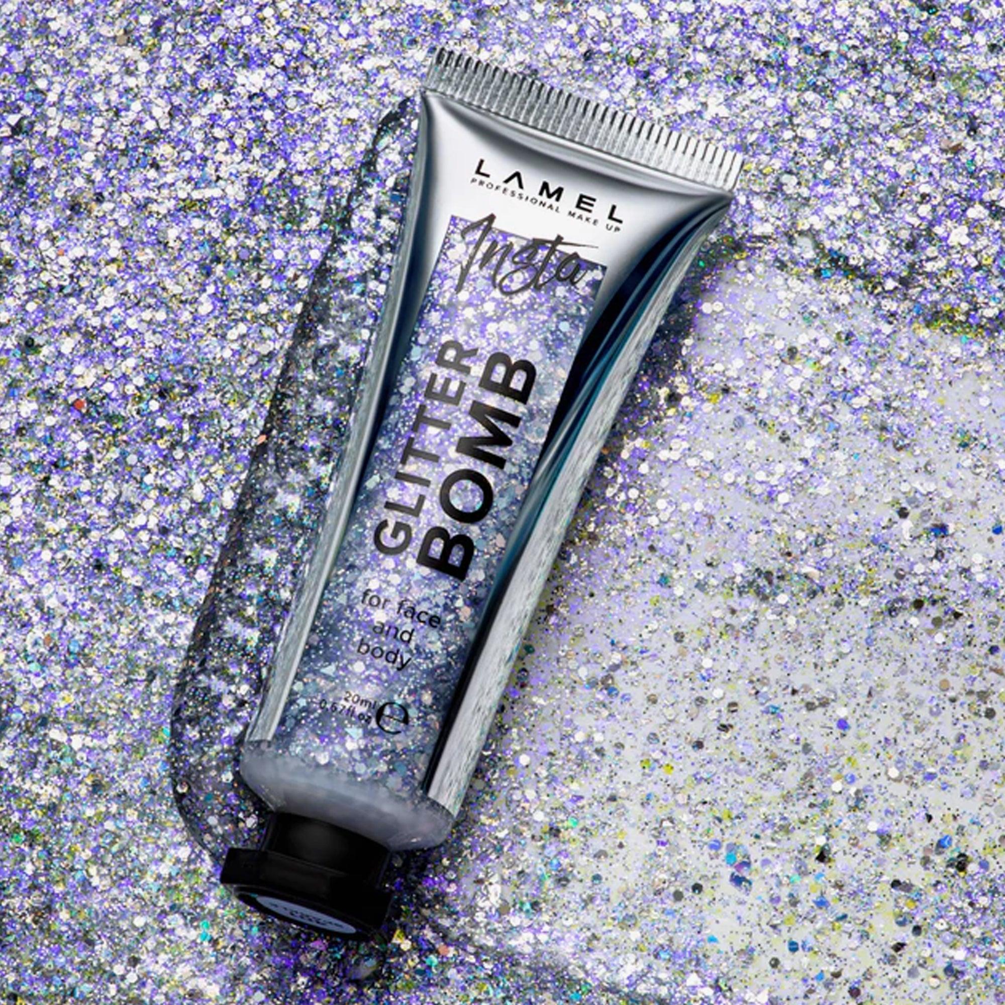 Lamel Insta Glitter Bomb For Face And Body 401 Silver 20ml - Image 4